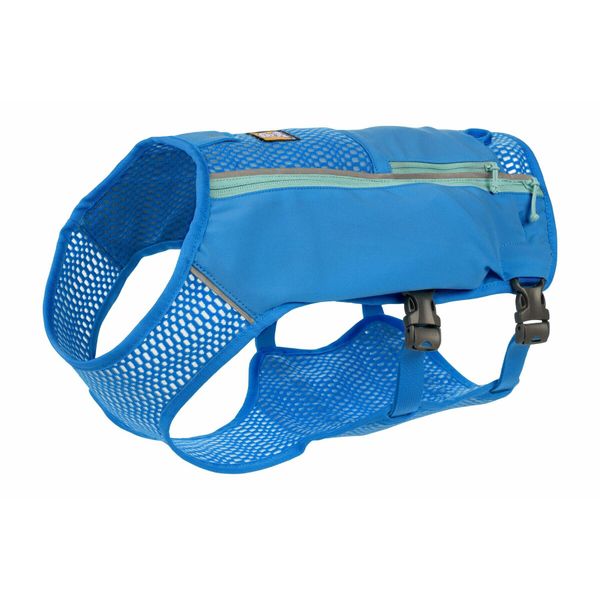 Kurtka wyścigowa dla psów Ruffwear Trail Runner. Niebieskie kurtki treningowe męskie RUFFWEAR, l, bez wzorów, z materiału, do biegania. Za 587.55 zł.