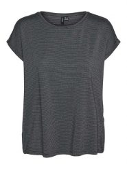 Vero Moda Koszulka w kolorze antracytowym rozmiar: XS. Czarne bluzki damskie Vero Moda, s, bez wzorów, z wiskozy, bez kołnierzyka. Za 52.67 zł.