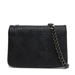 Torebka DKNY. Czarne torebki klasyczne damskie DKNY, bez wzorów, wizytowe, bez kołnierzyka, bez ramiączek. Za 369.99 zł.