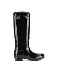 Hunter Kalosze WFT1000RGL Czarny. Czarne kalosze damskie Hunter, bez wzorów, z kauczuku. Za 429.99 zł.