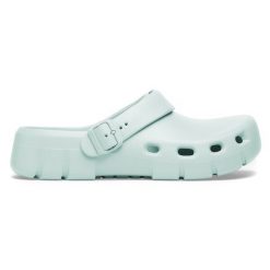 BIRKENSTOCK Birki Flow EVA Surf Green Klapki unisex. Zielone klapki damskie Birkenstock, bez wzorów, bez obcasa. Za 199.99 zł.