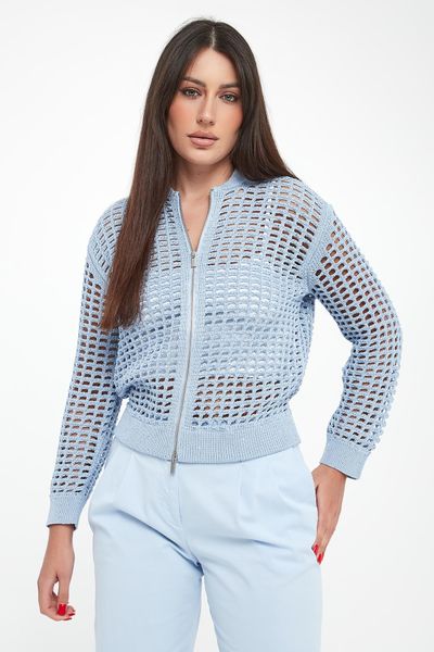 Kardigan damski ażurowy z cekinami PESERICO. Kardigany damskie Peserico, w ażurowe wzory. Za 3,659.00 zł.