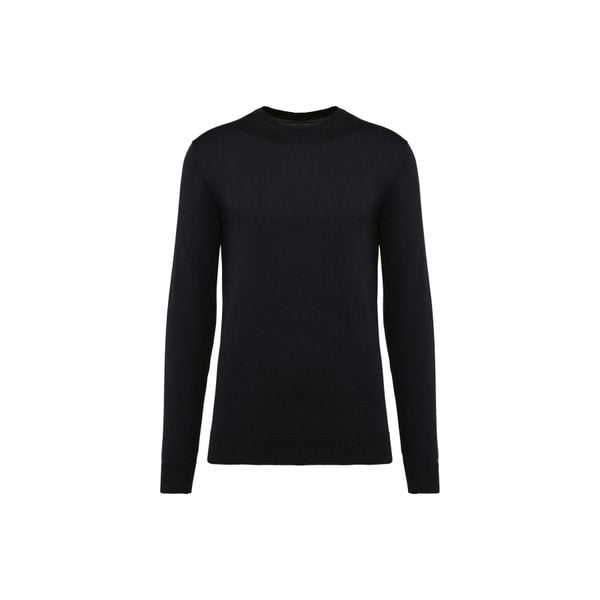 Sweter z okrągłym dekoltem z Suprimy Kariban Premium. Czarne swetry męskie KARIBAN, m, bez wzorów, z bawełny, bez kołnierzyka. Za 223.50 zł.