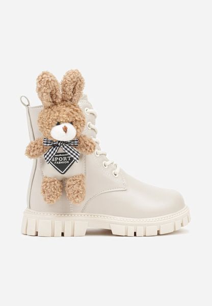 Beżowe Botki Workery Ozdobione Królikiem 3D Retisa. Brązowe botki dziewczęce Born2be, bez wzorów, z jeansu, bez ramiączek. Za 104.99 zł.