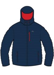 Trespass Mikail - męska kurtka casual pikowana granatowa. Czerwone kurtki męskie Trespass, l, bez wzorów, casualowe, bez kaptura. Za 232.65 zł.