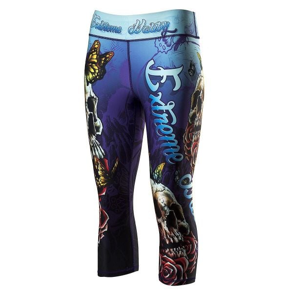 Legginsy sportowe damskie EXTREME HOBBY SKULL 2 3/4. Niebieskie bielizna termoaktywna damska EXTREME HOBBY, l, bez wzorów, z elastanu. Za 179.00 zł.