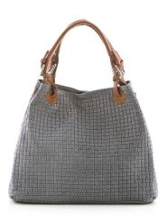 Lucca Baldi Skórzana torebka "Fosdinovo" w kolorze szarym - 45 x 37 x 15 cm rozmiar: onesize. Szare torebki klasyczne damskie Lucca Baldi, bez wzorów, z materiału, bez dodatków. Za 260.99 zł.