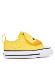 Converse Trampki Chuck Taylor All Star One Strap A11838C Żółty. Żółte trampki i tenisówki chłopięce Converse, bez wzorów, z materiału, retro, bez zapięcia. Za 199.99 zł.
