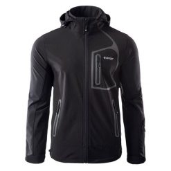 Kurtka męska Softshell Hi-Tec Nils - czarna, Rozmiar XXL. Czarne kurtki męskie Hi-tec, m, bez wzorów, z materiału, bez kaptura. Za 194.99 zł.