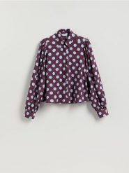 Koszula z modalem - wielobarwny. Koszule damskie Reserved, l, bez wzorów, z tkaniny, bez kołnierzyka, bez ramiączek. Za 149.99 zł.
