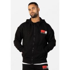 Classic Duże rozmiary Bluza z kapturem zapinana na suwak - Czarny. Czarne bluzy sportowe męskie GORILLA WEAR. Za 382.00 zł.