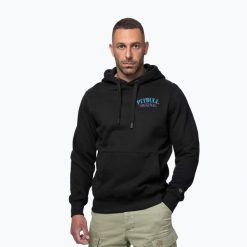 Bluza męska Pitbull Midnight Hooded. Czarne bluzy z kapturem męskie PITBULL, l, z bawełny. Za 249.99 zł.