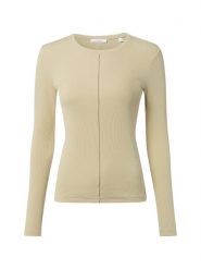 Opus koszulka z długim rękawem - Sadalie Kobiety Bawełna zielony, 42. Zielone t-shirty damskie Opus, bez wzorów, z bawełny, bez kołnierzyka. Za 119.95 zł.