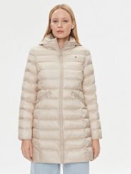 Tommy Hilfiger Płaszcz zimowy Global Stripe WW0WW39221 Écru Regular Fit. Płaszcze damskie Tommy Hilfiger, na zimę, l, bez wzorów, z syntetyku. Za 879.99 zł.