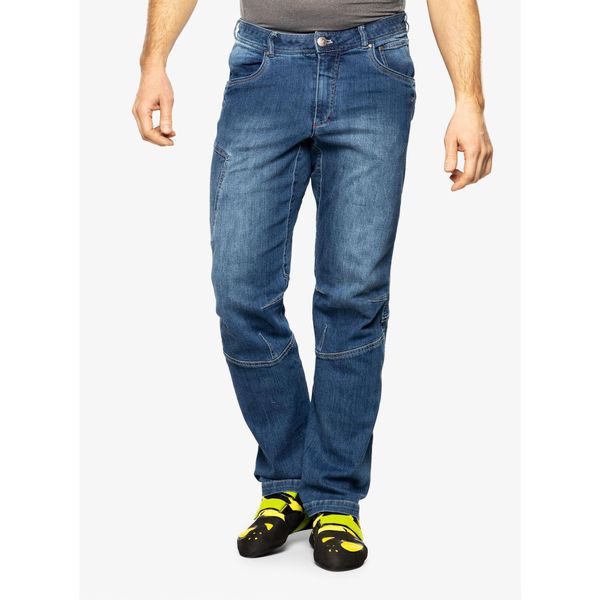 Spodnie wspinaczkowe męskie Ocun Ravage Jeans. Niebieskie spodnie materiałowe męskie Ocun, bez wzorów, z jeansu, sportowe. Za 477.00 zł.
