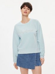 Pepe Jeans Bluza Lana PL581430 Niebieski Regular Fit. Niebieskie bluzy bez kaptura damskie Pepe Jeans, s, z bawełny. Za 209.99 zł.