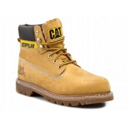 Buty trapery na co dzień męskie CATERPILLAR COLORADO skóra. Brązowe buty zimowe męskie CATerpillar, ze skóry, bez zapięcia. Za 527.00 zł.