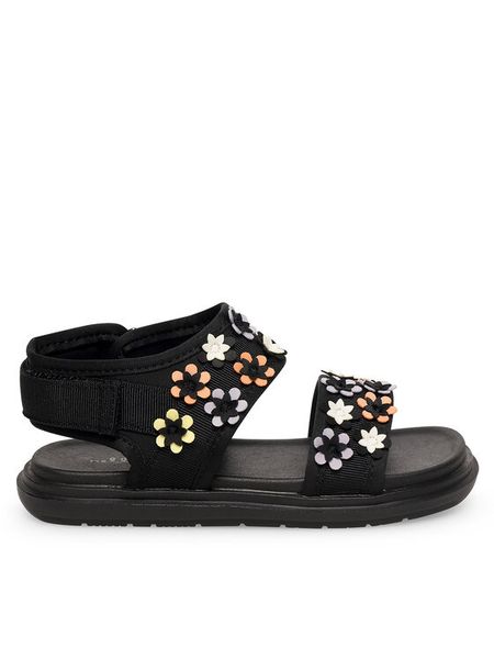 Nelli Blu Sandały CS6266-02A Czarny. Czarne sandały dziewczęce Nelli Blu, z materiału, bez zapięcia. Za 99.99 zł.