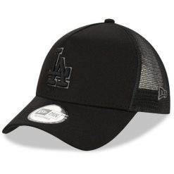 Czapka Trucker New Era MLB Los Angeles Dodgers. Czarne czapki męskie New Era, bez wzorów, sportowe. Za 187.00 zł.