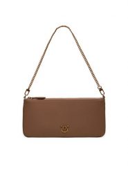 PINKO Torebka Horizontal Flat AI 24-25- PCPL 102747 A0F1 Brązowy. Brązowe torebki klasyczne damskie Pinko, bez wzorów, ze skóry, wizytowe, bez kołnierzyka, bez ramiączek. Za 679.99 zł.