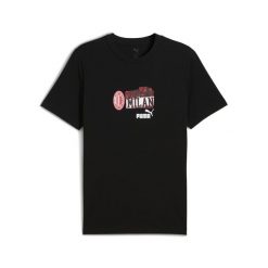 Męska koszulka AC Milan ftblNRGY PUMA Black For All Time Red. Czarne t-shirty sportowe męskie Puma, m, z gumy, bez ramiączek, do piłki nożnej. W wyprzedaży za 99.00 zł.