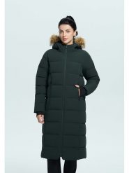 Icepeak Płaszcz pikowany "Brilon" w kolorze ciemnozielonym rozmiar: 46. Zielone płaszcze damskie ICEPEAK, bez wzorów. Za 567.00 zł.