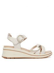 Caprice Sandały 9-28304-46 Beżowy. Brązowe sandały damskie Caprice, bez wzorów, ze skóry, bez obcasa, na koturnie. Za 276.99 zł.