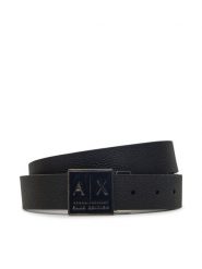 Armani Exchange Pasek Męski XM001005 AF13929 UB101 Granatowy. Niebieskie paski męskie Armani Exchange, bez wzorów, ze skóry. Za 219.99 zł.