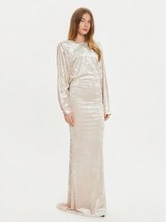 PINKO Sukienka wieczorowa 104497 A29L Écru Slim Fit. Sukienki damskie Pinko, l, bez wzorów, z syntetyku, wizytowe, bez kołnierzyka, bez ramiączek. Za 1,449.00 zł.