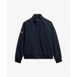 Kurtka nylonowa Superdry Harrington classique. Niebieskie kurtki męskie Superdry., m, bez wzorów, z gumy, klasyczne, bez kaptura. Za 428.40 zł.