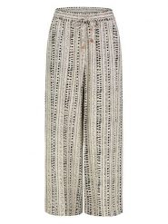 Eight2Nine Spodnie w kolorze beżowo-czarnym rozmiar: L. Brązowe spodnie materiałowe damskie Eight2Nine, bez wzorów, z materiału. Za 86.99 zł.