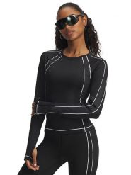 Under Armour Koszulka funkcyjna "ColdGear" w kolorze czarnym rozmiar: M. Czarne bluzki sportowe damskie Under Armour, m, bez wzorów, bez ramiączek. Za 161.34 zł.