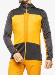 Bluza z kapturem męska Haglofs ROC Flash Mid Hood. Żółte bluzy z kapturem męskie Haglöfs, l, z materiału. Za 293.89 zł.