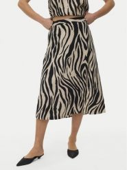 Vero Moda Spódnica midi Mymilo 10340419 Kolorowy Regular Fit. Spódniczki damskie Vero Moda, xs, bez wzorów, ze lnu, midi. Za 97.99 zł.