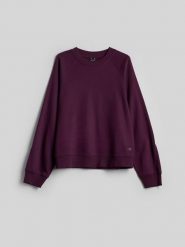 4F Bluza dresowa loose bez kaptura damska - fioletowa S. Fioletowe bluzy bez kaptura damskie 4f, l, z bawełny. Za 129.99 zł.