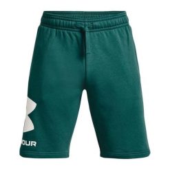 Shorty Męskie Polar Logo Rival. Zielone szorty męskie Under Armour, bez wzorów, z polaru, sportowe. Za 221.99 zł.