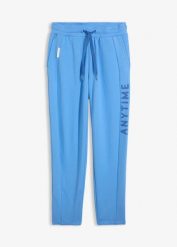 Spodnie joggingowe z elastycznej mieszanki bawełny. Czerwone spodnie materiałowe damskie bonprix, bez wzorów, z bawełny. Za 154.99 zł.