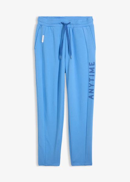 Spodnie joggingowe z elastycznej mieszanki bawełny. Czerwone spodnie materiałowe damskie bonprix, bez wzorów, z bawełny. Za 154.99 zł.