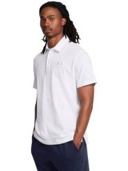 Under Armour Koszulka polo "Icon" w kolorze białym rozmiar: L. Białe koszulki polo męskie Under Armour, l, bez wzorów, bez ramiączek. Za 138.70 zł.