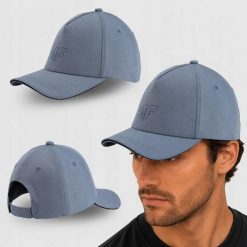 CZAPKA Z DASZKIEM 4F MĘSKA BEJSBOLÓWKA ACABU557 SS26. Czarne czapki męskie 4f, bez wzorów, eleganckie. Za 68.13 zł.