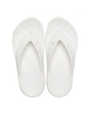 Crocs Japonki Classic Flip V 209402 Biały. Białe klapki damskie Crocs, bez wzorów, z tworzywa sztucznego, bez obcasa. Za 99.99 zł.