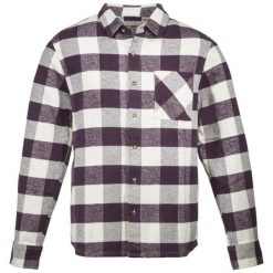 Koszula DOLOMITE M`S FLANELL CHECK. Brązowe koszule męskie Dolomite, m, bez wzorów, bez kołnierzyka, bez ramiączek. Za 529.99 zł.