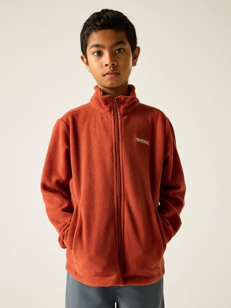 Regatta Kurtka polarowa "King II" w kolorze pomarańczowym rozmiar: 116. Pomarańczowe kurtki męskie Regatta, bez wzorów, z polaru, bez kaptura. Za 57.47 zł.