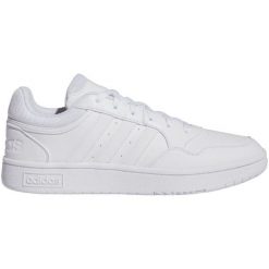 Buty adidas Hoops 3.0 M IG7916 białe. Białe buty sportowe na co dzień męskie ze skóry, bez zapięcia. Za 379.39 zł.