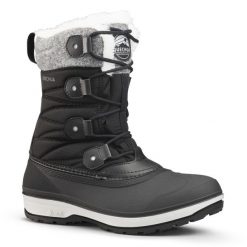 Buty turystyczne śniegowce damskie Quechua SH500 Warm wodoodporne. Czarne obuwie trekkingowe damskie QUECHUA, na zimę. W wyprzedaży za 179.99 zł.