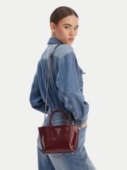 Guess Torebka Arnela Mini HWNY94 96750 Bordowy. Czerwone torebki klasyczne damskie Guess, z aplikacjami, ze skóry, bez dodatków. Za 589.99 zł.