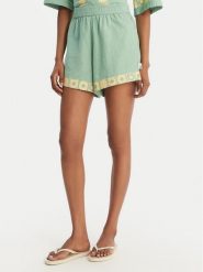 Quiksilver Szorty materiałowe Bahamas EQWNS03090 Zielony Regular Fit. Zielone szorty damskie Quiksilver, bez wzorów, z bawełny. Za 249.99 zł.