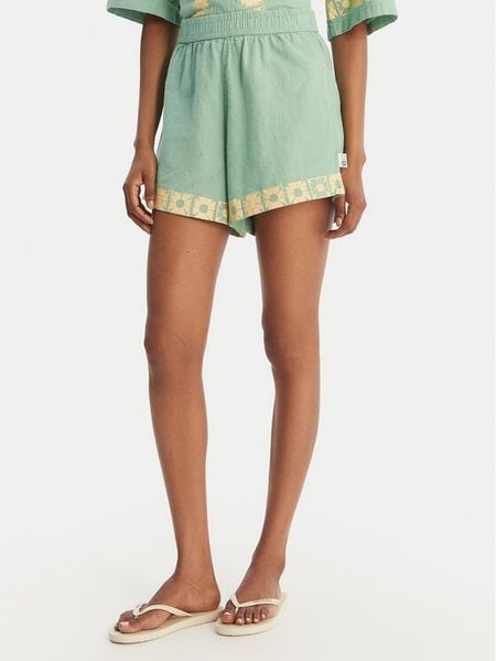 Quiksilver Szorty materiałowe Bahamas EQWNS03090 Zielony Regular Fit. Zielone szorty damskie Quiksilver, bez wzorów, z bawełny. Za 249.99 zł.