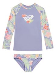 Roxy Komplet t-shirt i kąpielówki ERLWR03330 Niebieski. Niebieskie koszulki dziewczęce Roxy, bez wzorów, z syntetyku, bez ramiączek. Za 179.99 zł.