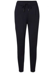 Vero Moda Spodnie "VMEVA" w kolorze granatowym rozmiar: XL/L30. Niebieskie spodnie materiałowe damskie Vero Moda, bez wzorów, z materiału, z podwyższonym stanem. Za 92.21 zł.